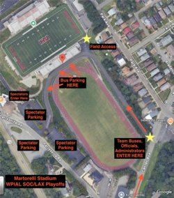 Parking Map for Sporting Event